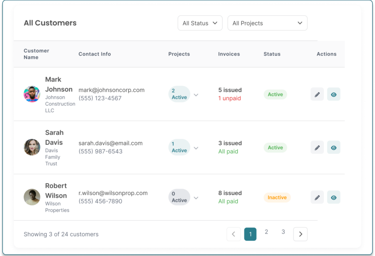 EZeBld Dashboard EZeBld tool mockup